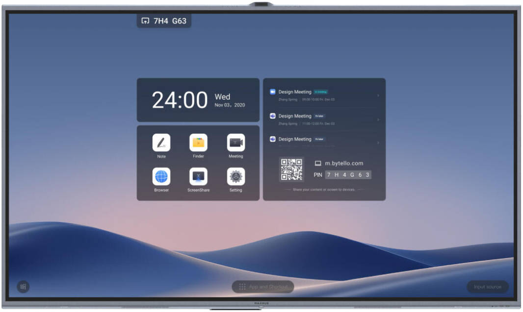 MAXHUB XBoard V7 Series Interactive Display, 86" IPS Display, 4K UHD Resolution, 50 Points Touch Points, Infrared Recognition Technology, 60Hz Refresh Rate, 8ms Response Time, Black | V8650