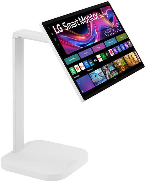 LG Smart Monitor Swing, 32" IPS Display, 4K UHD Resolution, 60Hz Refresh Rate, 5ms (GtG) Response Time, AirPlay 2, Screen Share, Bluetooth, WebOS, White | 32U889SA-W