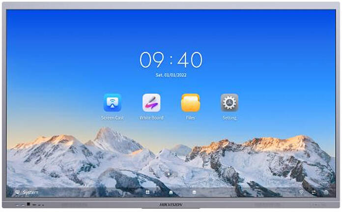 Hikvision 4K Interactive Display, 75" 4K UHD VA Display, 60Hz Refresh Rate, 6ms Response Time, Infrared Touch Screen, 8GB Memory, 128GB Built-In Storage, Free VESA Mount, Black | DS-D5C75RB/A
