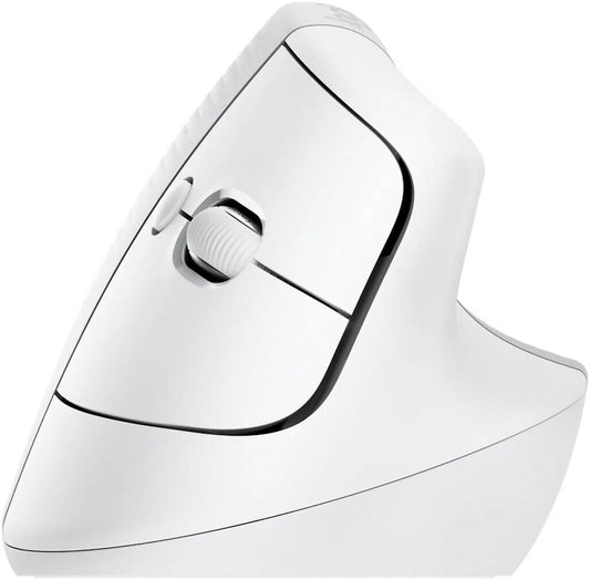 Logitech Lift Vertical Ergonomic Mouse for Mac, Logi Bolt USB Receiver, 4000 DPI Sensitivity, Multi-OS Compatibility, 10m Range, 2 Year Battery Life, Quiet Clicks & Smartwheel, Off White | 910-006471