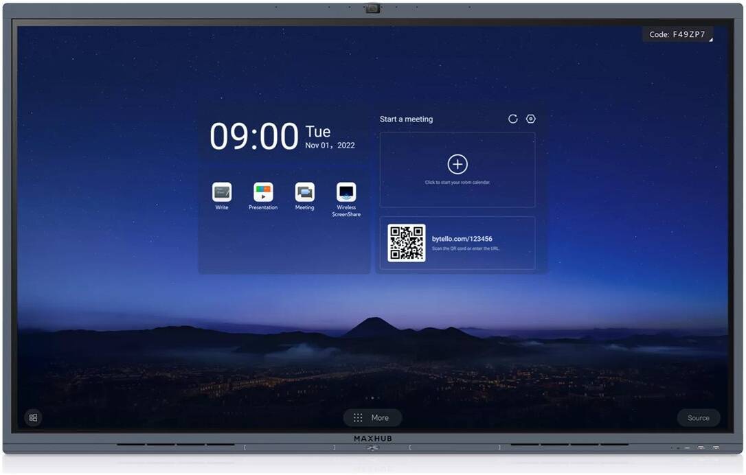 MAXHUB V6 Classic Series Interactive Display, 75" IPS Display, 4K UHD Resolution, 60Hz Refresh Rate, 8ms Response Time, 16/7 Operation Hour, IR Touch, Up to 20 Touch Points, Black | C7530