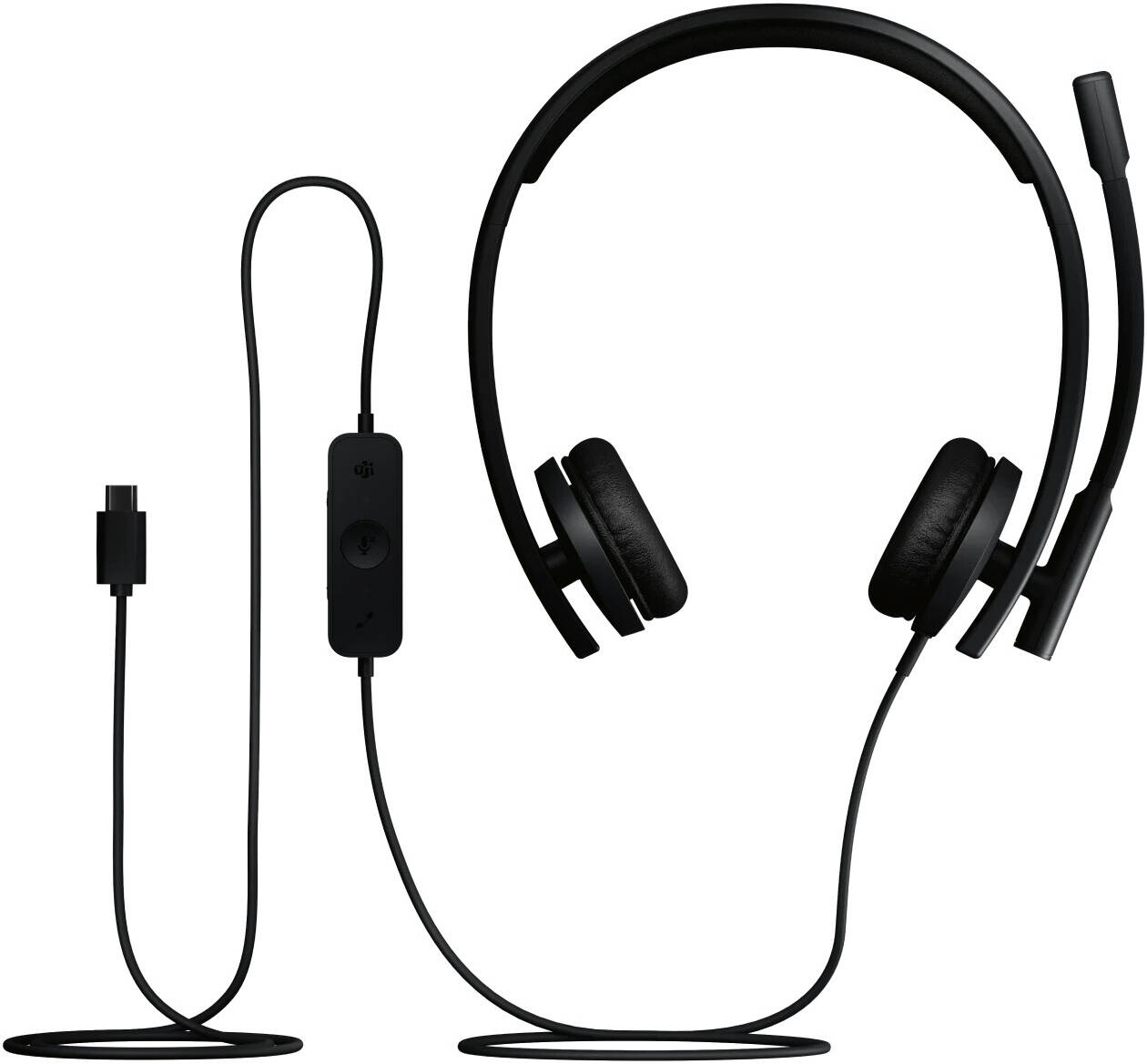 Logitech H570e Wired Headphones Stereo with USB-C Plug, 1 Unidirectional Mic & 1 Omnidirectional Mic, 30mm Driver Size, Teams Version, Black | 981-001431