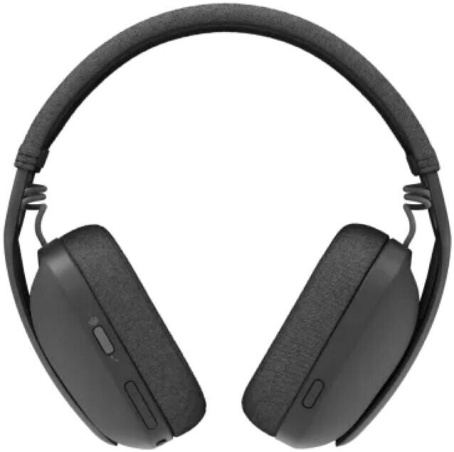 Logitech Zone Vibe Wireless Headset, Teams Version, 40mm Audio Drivers, Flip-to-Mute Noise-Canceling Microphone, Bluetooth 5.2, Up to 20 Hour Battery Life, 1x USB Type-C, Graphite | 981-001157