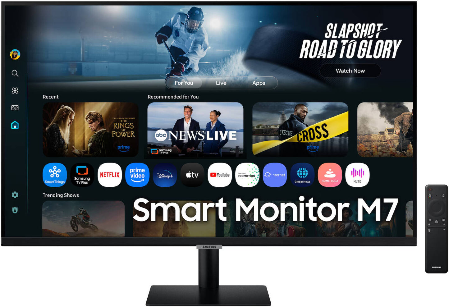 SAMSUNG M7 M70F Smart Monitor, 32" VA Display, 4K UHD Resolution, 60Hz Refresh Rate, 4ms (GtG) Response Time, Tizen Operating System, WIFI5 & BT5.2 Connectivity, Black | LS32FM702UMXUE