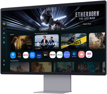 SAMSUNG M9 M90SF Smart Monitor, 32" OLED Display, 4K Resolution, 165Hz Refresh Rate, 0.03ms(GTG) Response Time, FreeSync Premium Pro, Auto Source Switch+, Tizen OS, Eclipse Silver | LS32FM902SMXUE