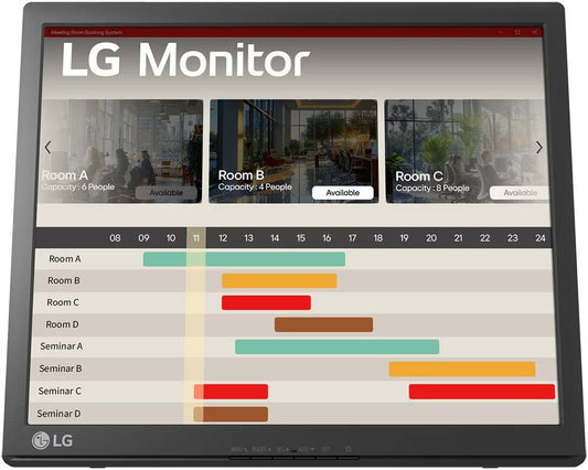 LG Touch Monitor, 17" TN Display, 1280 x 1024 Resolution, 75Hz Refresh Rate, 5ms Response Time, Anti-Glare Treatment, 16.7m Color Support, Built-In Power Type, Black | 17BR30T