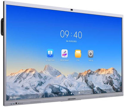 Hikvision 4K Interactive Flat 75" DLED 60Hz Display, Infrared Touch Screen, 6ms Response Time, 45 Point Multi-Touch, Built-In Microphone, Speakers, & 48mp (Photos) & 8mp (Videos) Camera | DS-D5C75RB/B