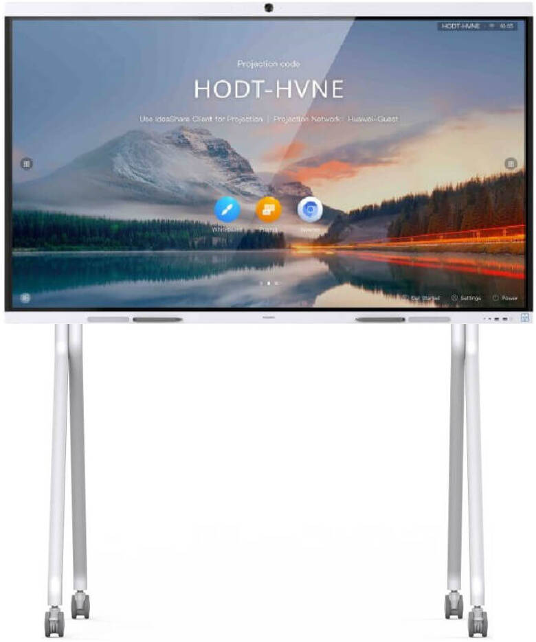 HUAWEI IdeaHub B2 Conference Screen with Huawei Ideahub Rolling Stand, 75" 4K UHD D-LED Display, 60Hz Refresh Rate, 25ms Response Time, 20-Touch Points | IHB2-75PU / WB1M0IDEAHUB07-R