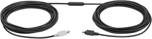 Logitech Extended Cable for Group Video Conferencing System, 10 m, Mini-DIN-6, FCC Class , CE, RoHS, Laptop/PC/Mac - Black