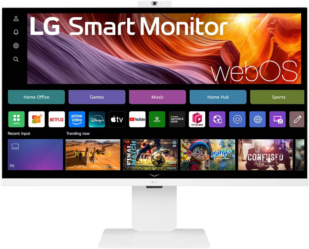 LG 32U850SA-W Smart Monitor, 32" IPS Display, 4K UHD Resolution, 60Hz Refresh Rate, 5ms (GtG) Response Time, Built-in Camera, HDR10, Flicker Safe, Auto Brightness, webOS, White | 32U850SA-W.AMA