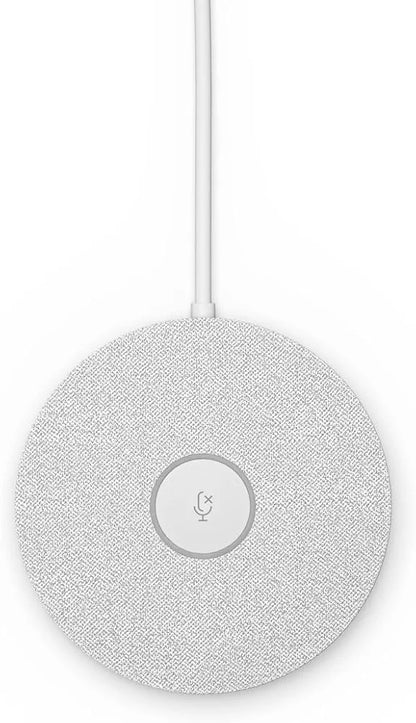 Logitech Rally Mic Pod - Four Omnidirectional Beamforming Microphones, AI filter, Voice Activity Detector, Acoustic Echo Cancellation - White 
