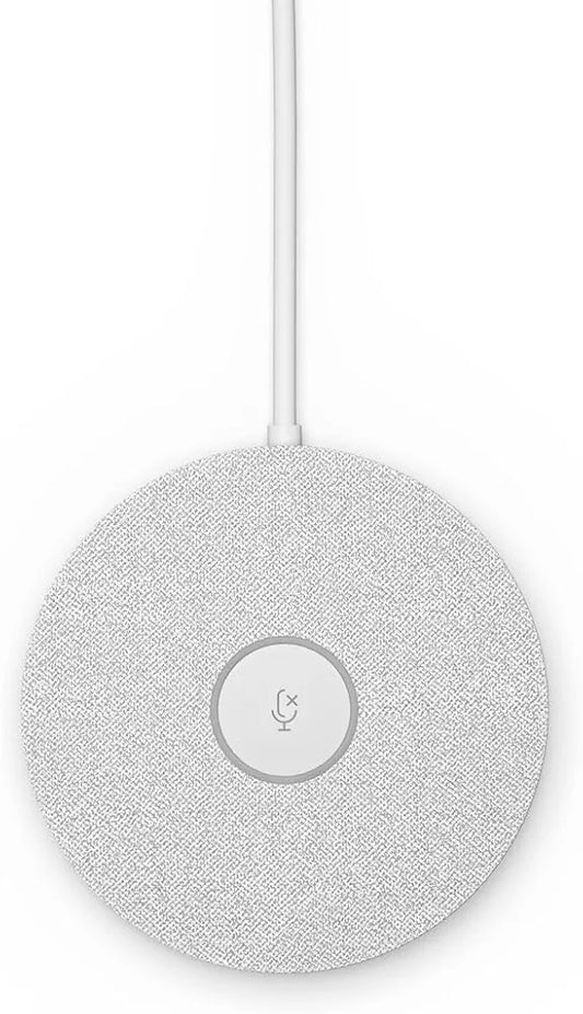 Logitech Rally Mic Pod - Four Omnidirectional Beamforming Microphones, AI filter, Voice Activity Detector, Acoustic Echo Cancellation - White 
