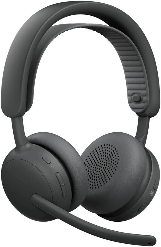 Logitech Zone Wireless 2 ES for Business Headphones, 40mm Driver Size, 2 Noise-Canceling Mics with AI Algorithms & Mic EQ, Teams Version, Native Bluetooth 5.3 Connectivity, Graphite | 981-001593