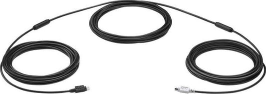 Logitech Group Extended Cable, 15M Cable Length, Mini-DIN-6 Connection Type, For Large Conference Rooms, Black | 939-001490
