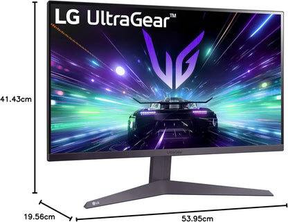 LG 24GS50F-B 24-inch FHD  UltraGear Gaming monitor with 180Hz, 1ms MBR, HDR10, AMD FreeSync, HDMI, DisplayPort, 3-Side Virtually Borderless Design, Black