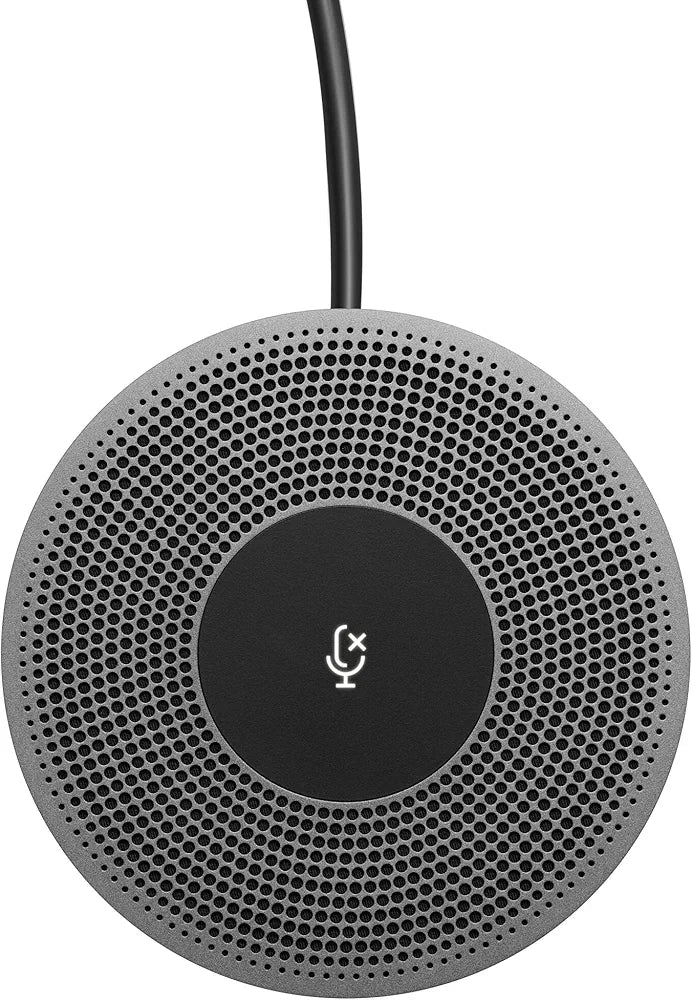 Logitech Expansion Mic for MeetUp, Plug-and-Play, Indicator Lights, Microphone Type Mono, Wideband, Noise Canceling, PC/Mac/Laptop/Macbook/Tablet - Black