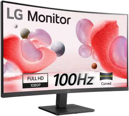 LG 32MR50C Curved Monitor, 32" VA Display, FHD Resolution, 100Hz Refresh Rate, 5ms (GtG) Response Time, AMD FreeSync Technology, 1500R Curvature, 16.7m Color Display, Black | 32MR50C-B