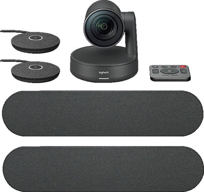 Logitech Rally Plus Video Conferencing Kit, With 2x Rally Speakers, 2x Microphone, Up to 3840 x 2160 Resolution, SuperSpeed USB 3.0 Interface Type, Black | 960-001242 / 960-001224