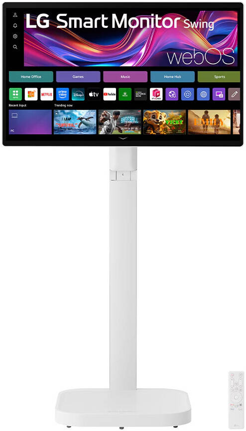 LG Smart Monitor Swing, 32" IPS Display, 4K UHD Resolution, 60Hz Refresh Rate, 5ms (GtG) Response Time, AirPlay 2, Screen Share, Bluetooth, WebOS, White | 32U889SA-W