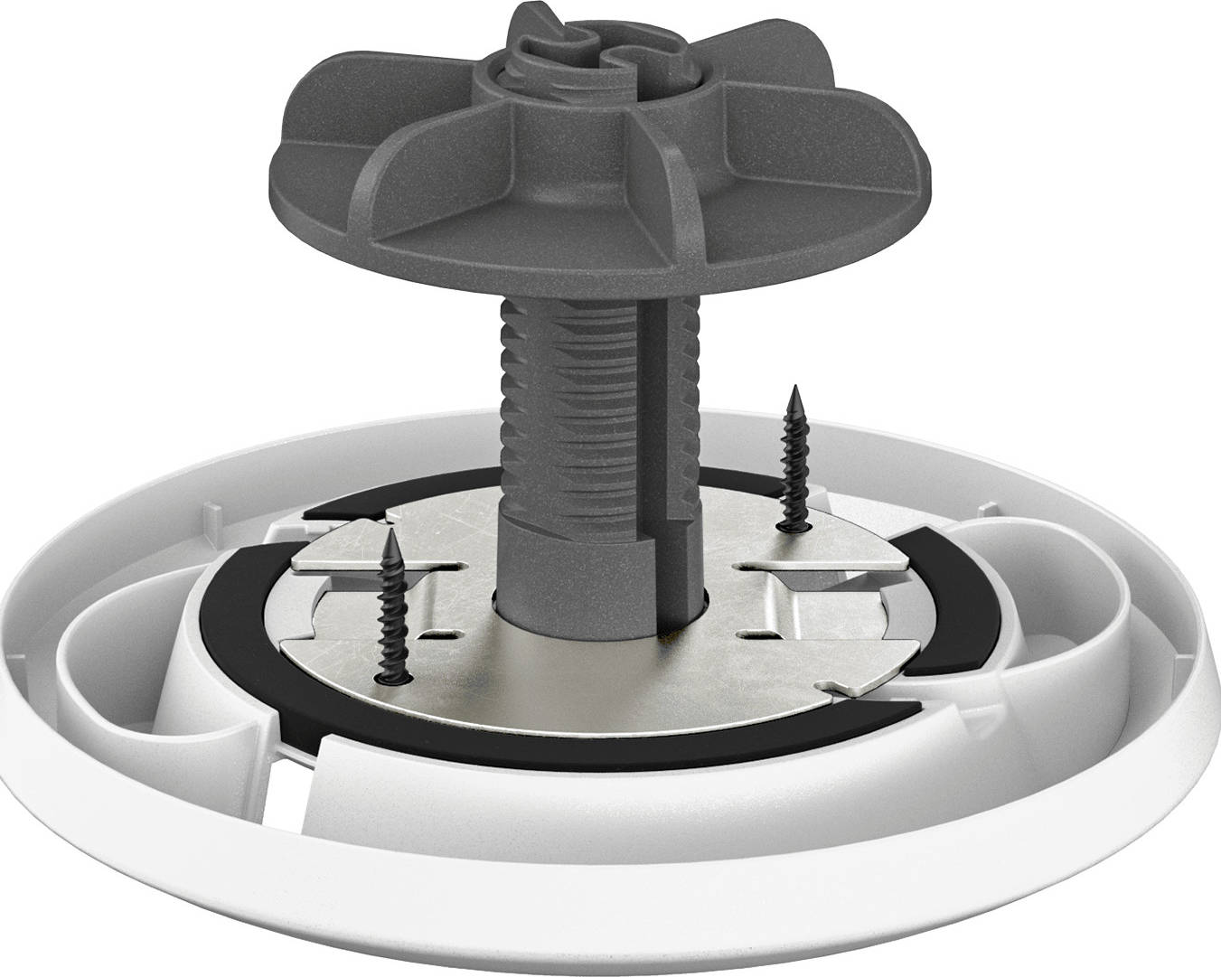 Logitech Rally Mic Pod Mount, Anchors Mic To Table or Drop Ceiling, Keeps Cabling Completely Out of Sight, White | 952-000020