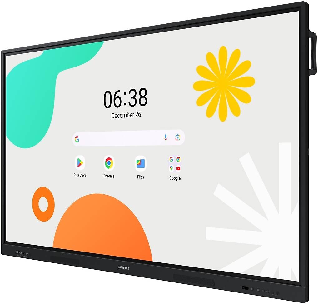 SAMSUNG WAF Series Interactive Display, 65" IPS Display, 4K UHD Resolution, 8ms Response Time, IR Touch Technology, WiFi + Bluetooth Connectivity, 12/7 Operation Time, Black | LH65WAFWLGCXUE