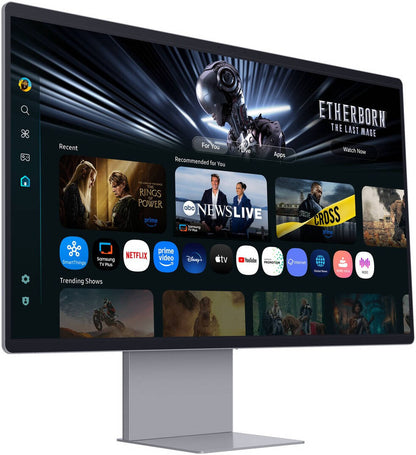SAMSUNG M9 M90SF Smart Monitor, 32" OLED Display, 4K Resolution, 165Hz Refresh Rate, 0.03ms(GTG) Response Time, FreeSync Premium Pro, Auto Source Switch+, Tizen OS, Eclipse Silver | LS32FM902SMXUE