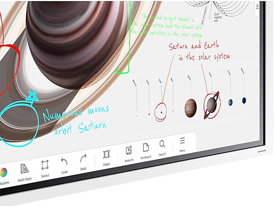 SAMSUNG Flip Pro WMB Interactive Display, 55" 4K UHD VA Display, 60Hz Refresh Rate, 8ms Response Time, IR Touch Technology, Tizen 6.5 OS, 32GB Flash Memory, Stylus Pen Inlcuded, White | LH55WMBWBGCXUE