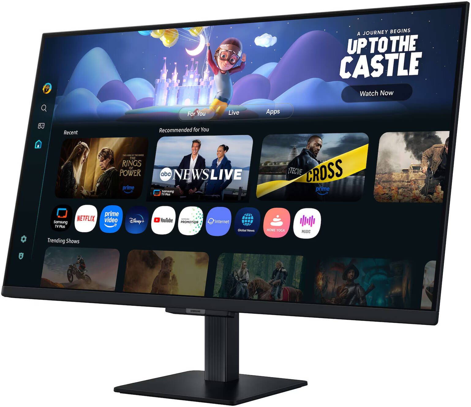 SAMSUNG M5 M50F Smart Monitor, 27" IPS Display, FHD Resolution, 60Hz Refresh Rate, 5ms (GtG) Response Time, Wi-Fi 5 & Bluetooth 5.2 Connectivity, Tizen Operating System, Black | LS27FM500EMXUE