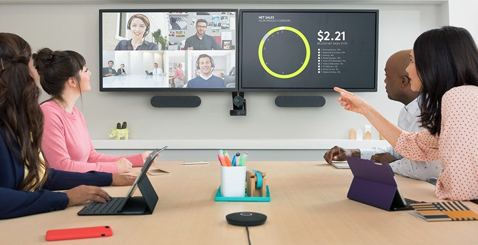 Logitech Rally Plus Video Conferencing Kit, With 2x Rally Speakers, 2x Microphone, Up to 3840 x 2160 Resolution, SuperSpeed USB 3.0 Interface Type, Black | 960-001242 / 960-001224