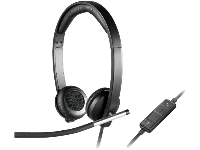 Logitech H650e USB Business Headset with Noise Cancelling Mic, Tactile and intuitive controls, Enterprise-grade audio quality, Designed for business, Stereo | 981-000519