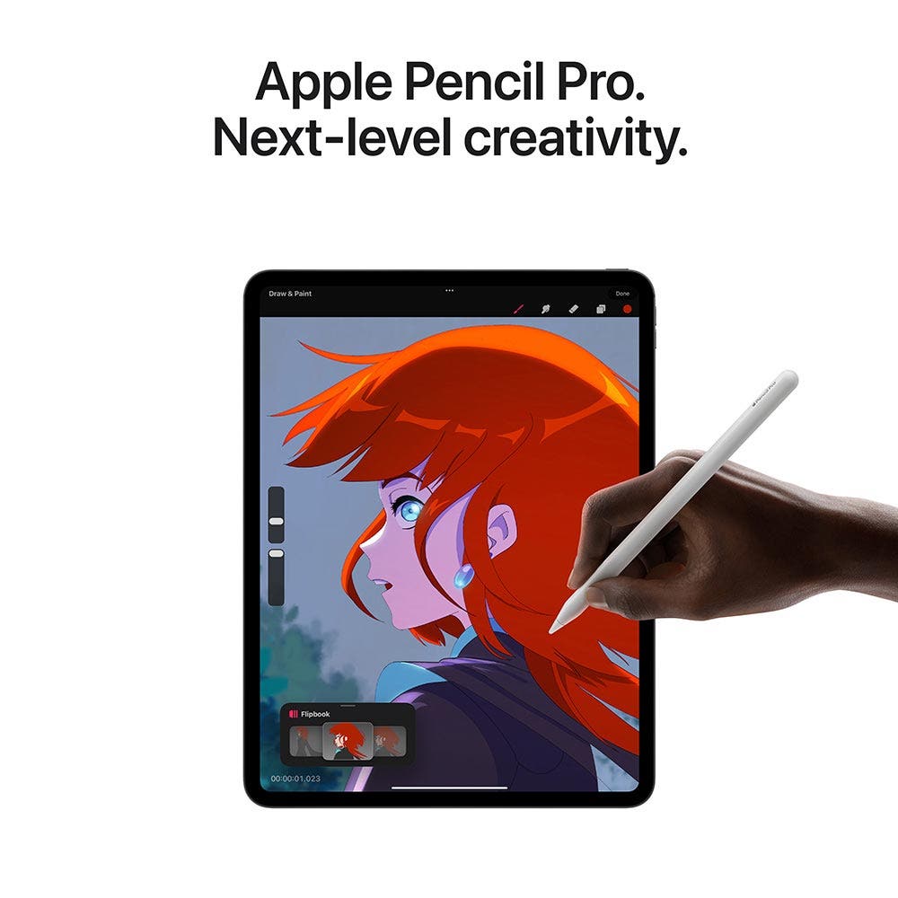 13-inch iPad Pro M4 Chip WiFi 256GB with Standard Glass - Space Black (MVX23AB/A)