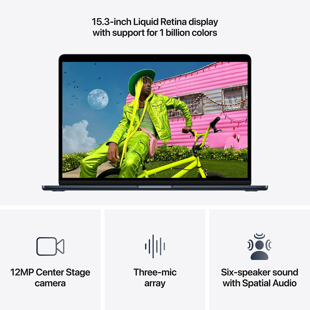 Apple MacBook Air (2026) 15-inch M5 chip with 10-core CPU and 10-core GPU, 16GB RAM, 512GB SSD Arabic – Midnight (MDVH4AB/A)